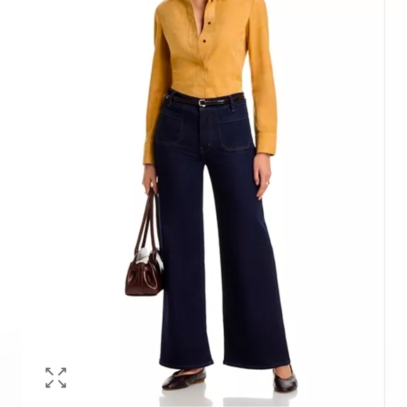 Frame Le Slim Pallazo Wide Leg Jeans Size 26 NWT $298 Rinse